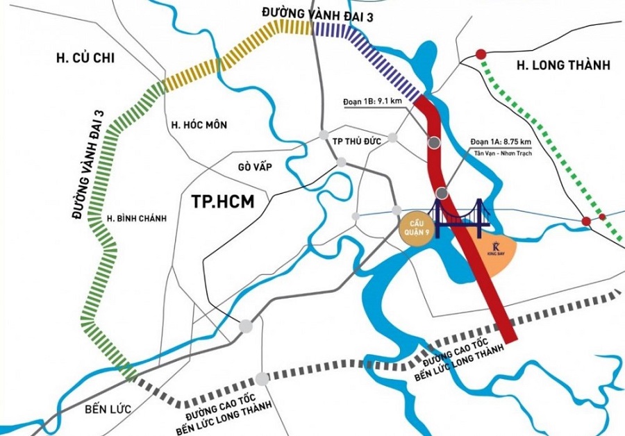 Đường Vành Đai 3 TPHCM mô phỏng